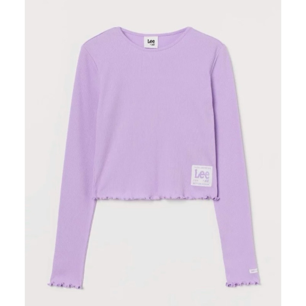 Lee X H&M Pastel Purple Crop Top